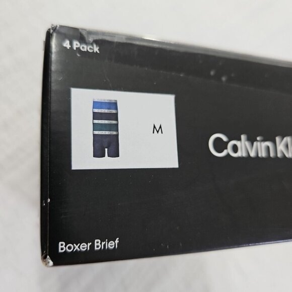 Calvin Klein 4 Pack Men's Boxer Briefs M (32-34) Blue Green Microfiber NEW Soft - Picture 13 of 16